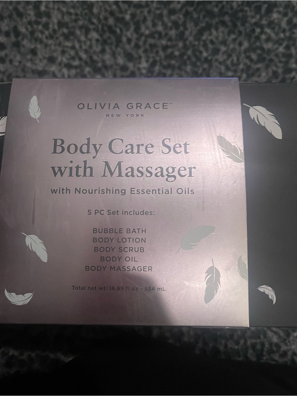 Olivia Grace Vanilla Almond Body Care Set with Massager – Pink and Black Box - Picture 3 of 5